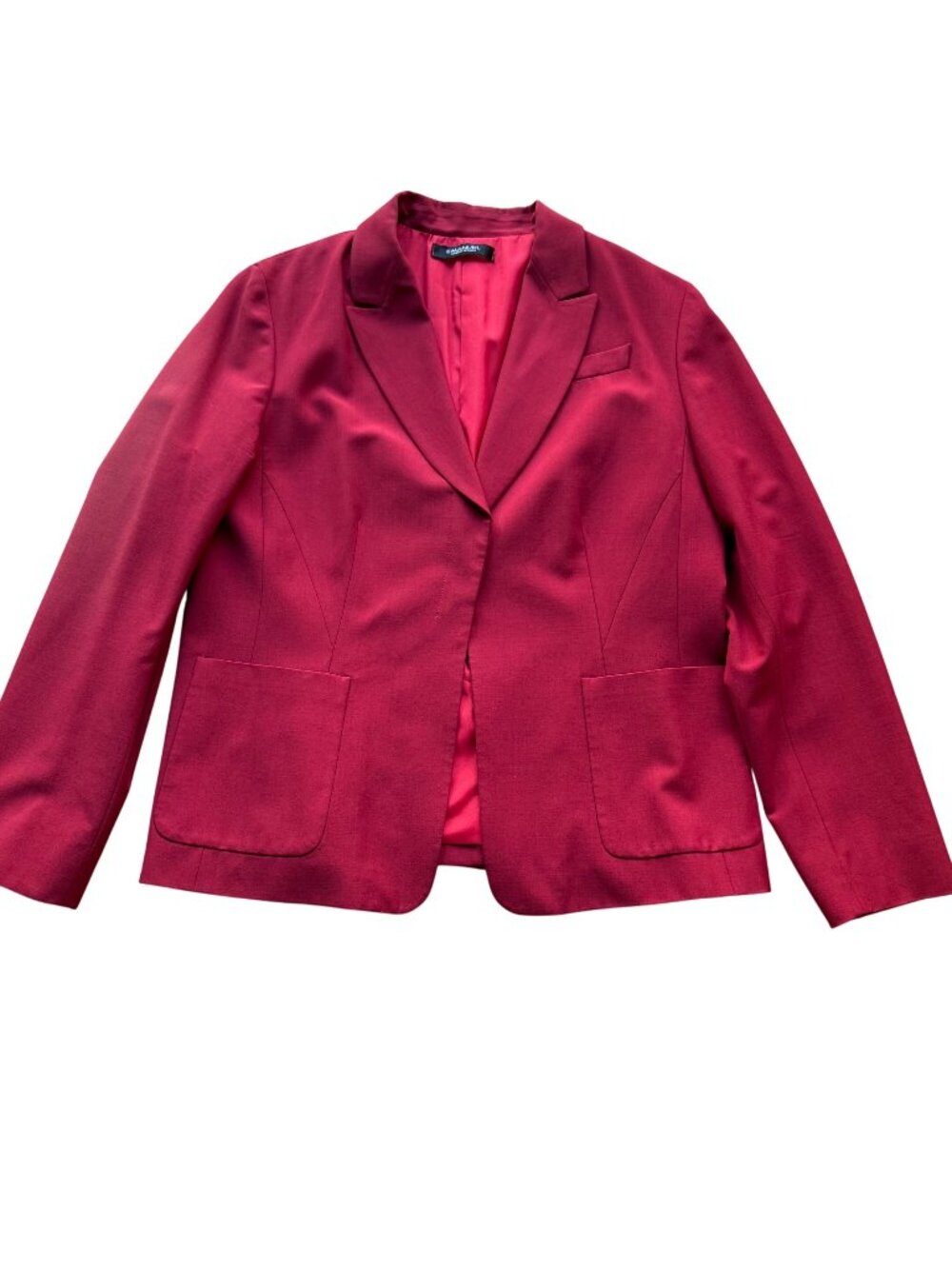 Emanuel Ungaro Size M Red Wool Mohair Blend Single Breasted Blazer Jacket